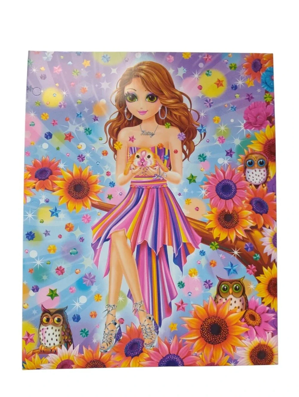 Lisa Frank Portfolio Folder Stars Owls NEW Tatey Bug Folder9
